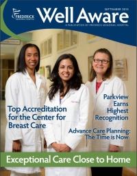 Well Aware magazine cover with the caption Exceptional Care Close to Home